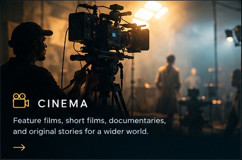 Cinema camera on a film set